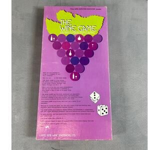 The Wine Game 1978 Wine Diversions Ltd Board Game Vintage 70s